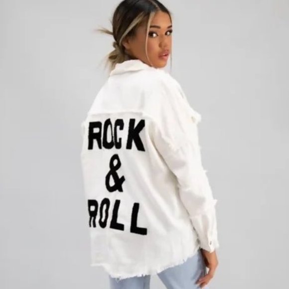 J. NNA Jackets & Blazers - J.NNA |  New - Rock & Roll Cotton Denim Jacket